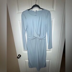 Nine West Light Blue Long Sleeve Dress Ladies M